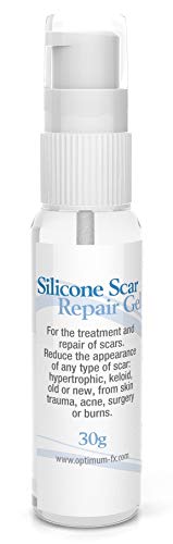 Silicone Scar Repair Gel Treatment Liquid for the Repair of Any Type of Scar Hypertrophic Keloid Old or New from Skin Trauma Acne Surgery or Burns 30 Grams (1)