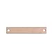4 Count Rose Gold Plated Rectangle Bar Metal Stamping Blank Tag with Two Holes 38mm x 6mm