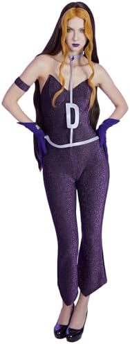 winx club icy dress up Micotaku Winx Club Officially Licensed Icy Witch Attire Cosplay Costume Dull Navy Blue Jumpsuit and Royal Blue Cape