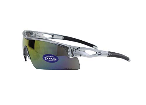 Titus G20 All Sport Safety Glasses Shooting Eyewear Motorcycle Protection ANSI Z87+ Compliant (Without Pouch, Pink Frame - Clear Lens) - Thumbnail 3