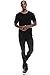 JC DISTRO Mens Hipster Hip Hop Cotton Elong Round Scallop Hemline Tshirt Black Large