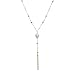 Silpada 'Fall in Line' Freshwater Baroque Cultured Pearl Drop Necklace with Crystals in Sterling Silver & Brass