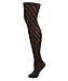 MeMoi Women's Spiral Black Opaque Tights