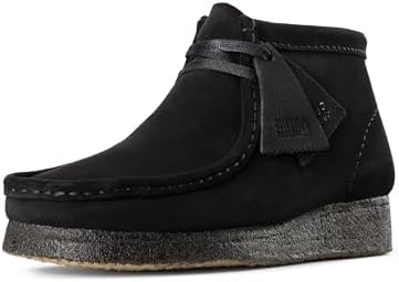 Amazon.com | Clarks - Mens Wallabee Eden Boot, Color Black Suede