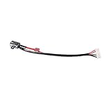 Eathtek Replacement DC Power Jack Harness in Cable for Dell Inspiron 17 5000 5758 5759 5755 series, Compatible part number DC30100TT00 (6 Wires 5 Pins)