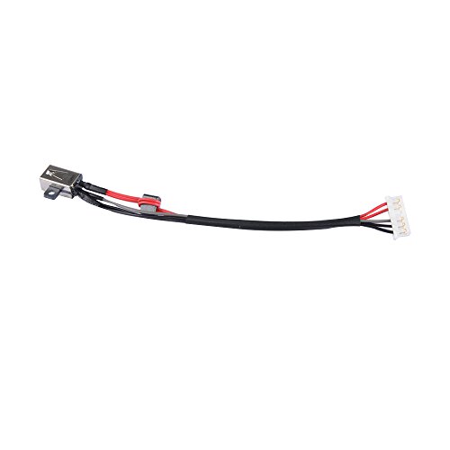 Eathtek Replacement DC Power Jack Harness in Cable for Dell Inspiron 17 5000 5758 5759 5755 series, Compatible part number DC30100TT00 (6 Wires 5 Pins)