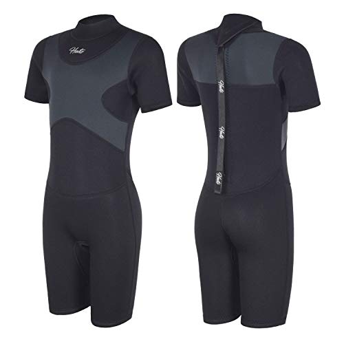 Hevto-Shorty-Wetsuits-Kids-and-Youth-3mm-Neoprene-Short-Sleeve-Surfing-Swimming-Diving-Suits-Back-Zip-for-Water-Sports