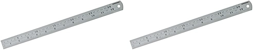 Silverline Steel Rule 300mm (MT66) (Pack of 2)