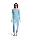 Hanes Women’s Long Sleeve Thermal Waffle Knit Crew with FreshIQ and X-Temp Technology