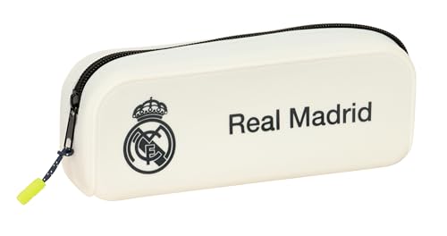 Real Madrid EQUIPACIÓN 25/26 - Portatodo Cuadrado Silicona, Estuche Infantil, Estuche Niño, Ideal para Niños en Edad Escolar, Cómodo y Versátil, Calidad y Resistencia, 18.5x5.5x7.5 cm