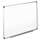Universal Dry Erase Board, Melamine, 48 x 36 Inches, Black/Gray Aluminum/Plastic Frame (43724) (2 Boards)