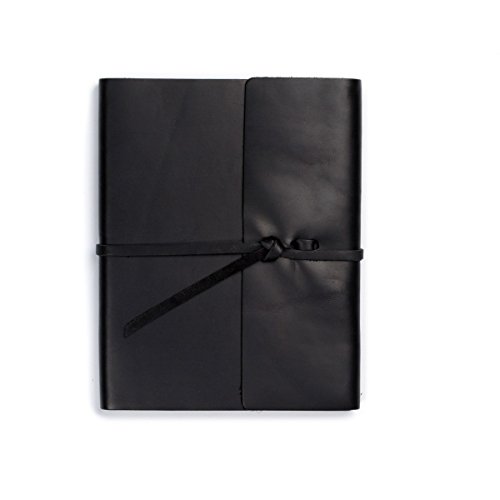 Rustico's Leather Journal for Women or Men, Classic Leather Softcover Writing Notebook In Black, 6x8 Lined Journals To Write In, 192 Pages Notebook, Writers Notebook, Markings Journal