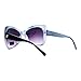 SA106 Unique Oversized Cat Eye Hybrid Butterfly Sunglasses Black