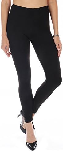 Silky Soft Non See Thru 3 inches Yoga Waistband- Premium Brushed Knit 4way Stretch Fashion Leggings
