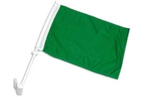 FLAG CONNECTIONS Online Stores Solid Car Flag, Green