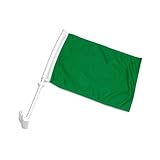 Online Stores Solid Car Flag, Green