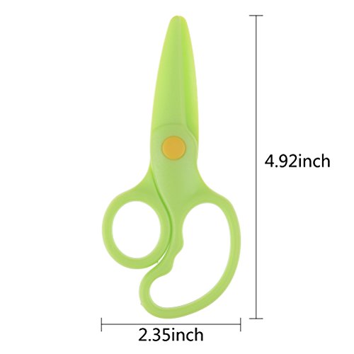 Eshylala 3 PCS Safety Plastic Scissors Set for Kids Classroom Training Construction Paper Crafts - Thumbnail 5