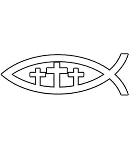 Silver Jesus Fish Magnet - 2.625 X 7 Inch Vehicle & Refrigerator Magnet Made In USA