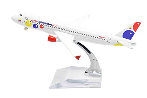 TANG DYNASTY(TM) 1:400 16cm Air Bus A320 Vivacolombia Metal Airplane Model Plane Toy Plane Model