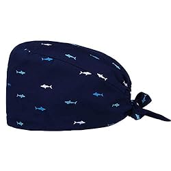 Cute Printed Working Cap Bouffant Turban Cap with