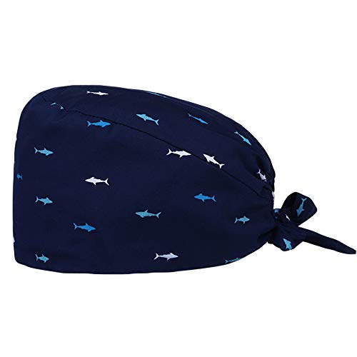 Cute Printed Working Cap Bouffant Turban Cap with