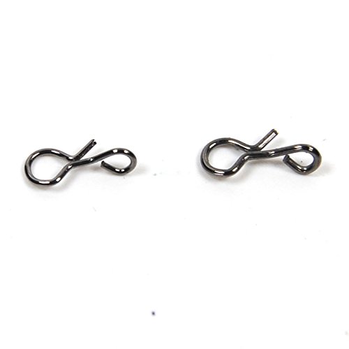 Jammas 30PCS Black Quick Change for Flies Hooks and Lures Accessories Fly Fishing Snap Hooks Size L M S - (Color: Size S 30pcs) - Thumbnail 3