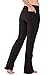 Fishers Finery Women's Classic Bootleg Yoga Pant; Back Pockets - New Fabric (Black, M Petite)