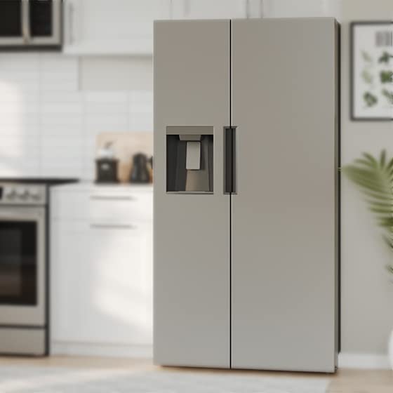 SMETA Refrigerator SidebySide 36' with Ice Maker French Door Full