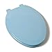 Deluxe Regency Blue Wood Elongated Toilet Seat