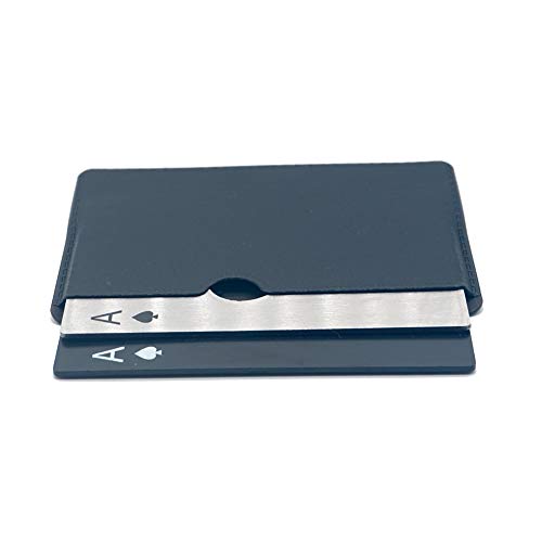 Airoads Ace Of Spades Bottle Opener Credit Card Size Pocker Cap Opener Portable Stainless Steel Can Opener (2 Pack Black & Silver)