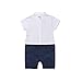 Infant Baby Boy Summer Gentleman Outfit Bowtie Short Sleeve Onesie Romper Jumpsuit Short Pants Set Formal Tuxedo Suit(0-3 Months)