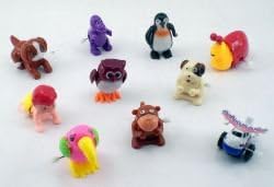 8 Pc Assorted Wind up Toys, Animals, Cars Etc.