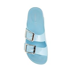 Madden Girl Women's Bodiee Slide Sandal, Ice Blue