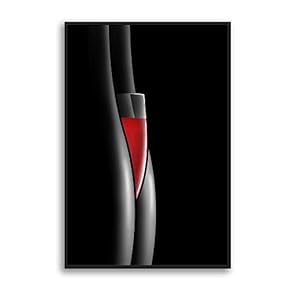 Framed Canvas Wall Art Wine Glass Canvas Prints Home Artwork Decoration for Living Room,Bedroom - 16x24 inches