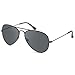 JETPAL Men & Womens Aviator Polarized UV400 Sunglasses - Polarized Grey Lens Black Frame