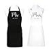 Prazoli Products Mr Mrs Est 2019 Apron Set - Engagement & Wedding Gifts Aprons For Women | Bridal Shower Or Couple Anniversary Cooking Gift | The Funny Kitchen