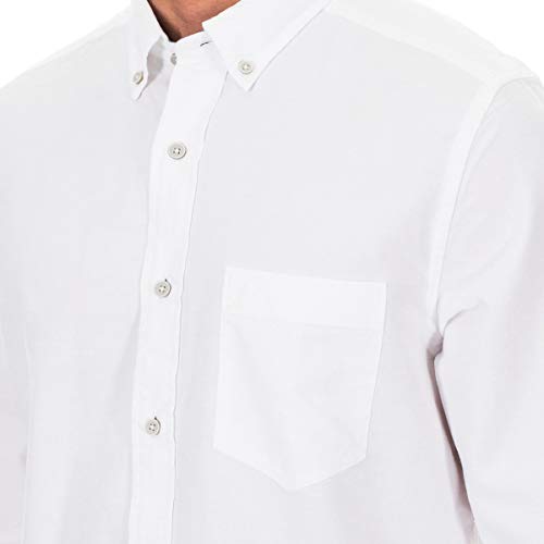 Nautica Men's Big And Tall Long Sleeve Button Down Solid Oxford Shirt