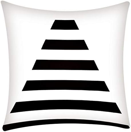 GreatestPAK Pillow Case 45 X 45cm Stripe Geometric Print Cushion Cover Home Decoration Polyester Fiber Cushion Pillowcase for Sofa Car