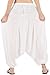 CandyHusky Mens Womens Baggy Lounge Hippie Boho Aladdin Harem Yoga Pants Rayon White