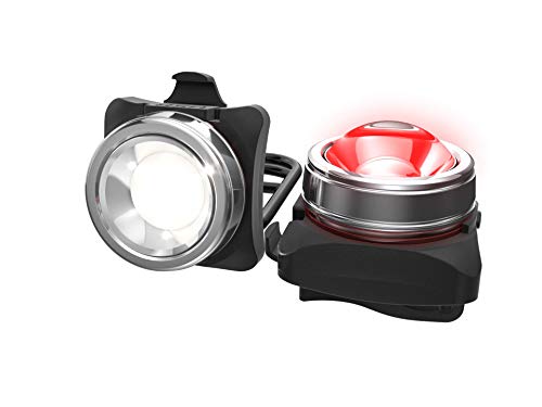 NP NIGHT PROVISION OPTIKS 210 Front & Rear LED Bike Light USB Rechargeable Compact (1 Pack)