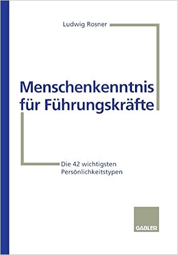 Menschenkenntnis Fur Fuhrungskrafte Die 42 Wichtigsten Personlichkeitstypen German Edition Rosner Ludwig 9783409188821 Amazon Com Books