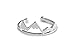 Discontinued Mountain Range Ring for Women, Ideal gift for Outdoor Lovers and Hikers, Adjustable Mountain Rings for Women (Silver tone)