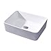 Luxier CS-013 Rectangular 19 in. Bathroom Ceramic Vessel Sink Art Basin in White