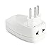 Yubi Power 3 in 1 Universal Travel Adapter with 2 Universal Outlets and 1 USB 2.1A Port - Built in Surge Protector and Light Indicator - Type N for Brazil & South Africa