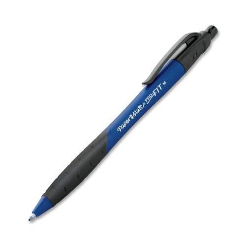 Paper Mate 70737 Pro-Fit Retractable Ballpoint Pens, Medium Point, Blue, 12-Pack