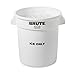 Rubbermaid Commercial Brute Ice-Only Trash Can Container, 10-Gallon, White