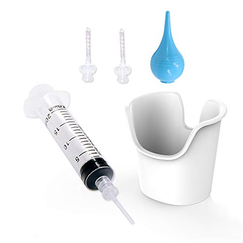 Earwax Remover Kit, K&A Ear Wax Cleaner Syringe with Basin and 3 Soft Disposable Tips