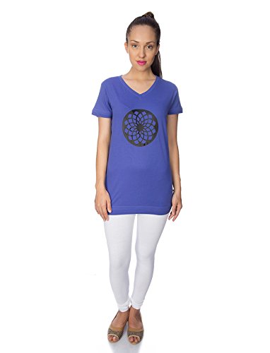 goldstroms womens v-neck neck long printed tee