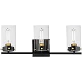 Maxim Pinn - 3 Light Bath Vanity-8.25 Inches Tall and 20.75 Inches Wide-Black/Satin Brass Finish