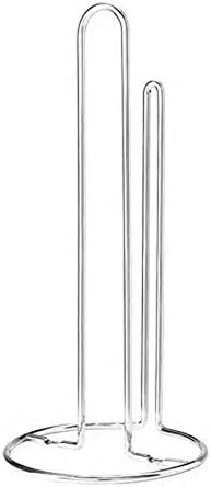 Kitchen Roll Holder Silver-Colour, Assembled Size Height: 28 cm, Materials: Steel, Galvanized, Easy to Tear Off Paper.